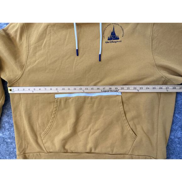 Walt Disney World 50th Anniversary Hoodie Mickey Mouse Pullover Mustard 3XL - Picture 7 of 10